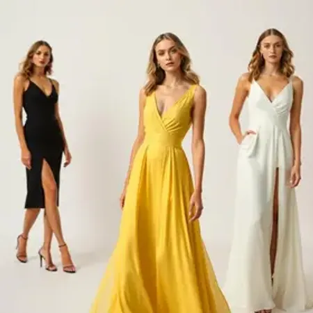 Vestidos sofisticados da ViX traduzem a estética da coleção com Rosie Huntington